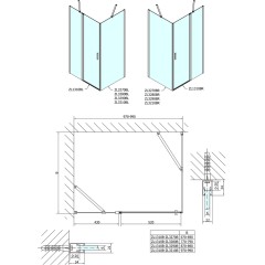 POLYSAN - ZOOM BLACK sprchové dveře 1000, čiré sklo ZL1310B