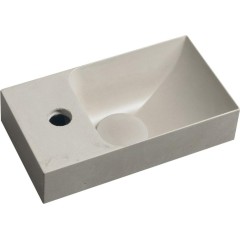 SAPHO - PICCOLINO betonové umývátko 30,8x17cm, baterie vlevo, písková mat PK30014