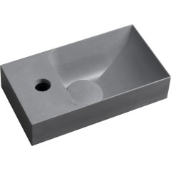 SAPHO - PICCOLINO betonové umývátko 30,8x17cm, baterie vlevo, šedá mat PK30017