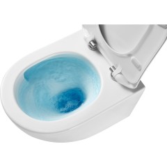 DEANTE Podomítkový rám, pro závěsné WC mísy + SLIM tlačítko chrom + WC INVENA LIMNOS /VÍROVÉ SPLACH/ WITH SOFT, včetně soft/close sedátka CST_WC01 051P LI1