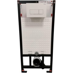 DEANTE Podomítkový rám, pro závěsné WC mísy + SLIM tlačítko černé + WC INVENA FLORINA /VÍROVÉ SPLACH/ WITH SOFT, včetně soft/close sedátka CST_WC01 N51P FL1