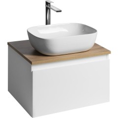 AQUALINE - ALTAIR skříňka s deskou 58 cm, bílá/dub emporio AI263-02