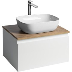 AQUALINE - ALTAIR skříňka s deskou 62,5 cm, bílá/dub emporio AI267-02