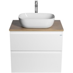 AQUALINE - ALTAIR skříňka s deskou 68 cm, bílá/dub emporio AI270-02