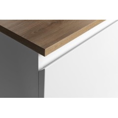 AQUALINE - ALTAIR skříňka s deskou 87,5 cm, bílá/dub emporio AI290-02