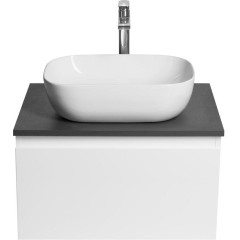 AQUALINE - ALTAIR skříňka s deskou 62,5 cm, bílá/antracit břidlice AI267-03