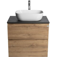 AQUALINE - ALTAIR skříňka s deskou 68 cm, dub emporio/antracit břidlice AI370-02