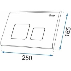 REA - Tlačítko pro podomítkové moduly stříbrné REA-E5691