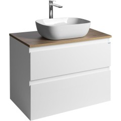 AQUALINE - ALTAIR skříňka s deskou 78,5 cm, bílá/dub emporio AI280-02