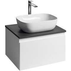 AQUALINE - ALTAIR skříňka s deskou 58 cm, bílá/antracit břidlice AI263-03