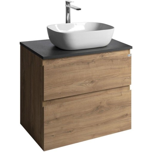 AQUALINE - ALTAIR skříňka s deskou 68 cm, dub emporio/antracit břidlice AI370-02