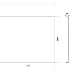 POLYSAN - PLAIN panel boční 70x59cm 72669