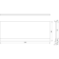 POLYSAN - PLAIN NIKA panel 150x59cm 72496
