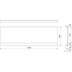 POLYSAN - DEEP PLAIN NIKA panel 110x36cm 84872