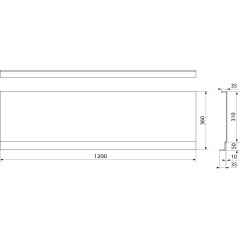 POLYSAN - DEEP PLAIN NIKA panel 120x36cm 84899