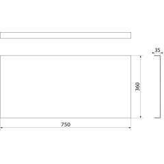 POLYSAN - DEEP PLAIN boční panel 75x36cm 89746