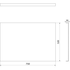 POLYSAN - COUVERT panel boční 75x52cm 72855