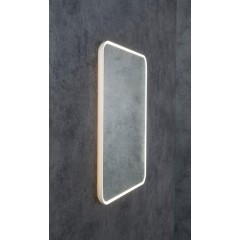 SAPHO - FLOAT zrcadlo s LED podsvícením 50x70cm, bílá 22571