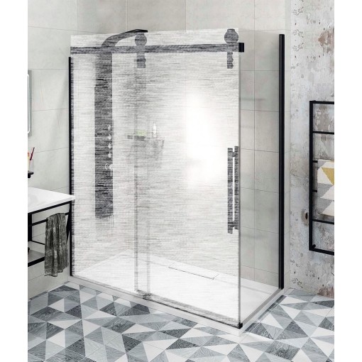 GELCO - VOLCANO BLACK Boční stěna 1000, čiré sklo, GV3410 GV3410