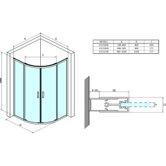 GELCO - SIGMA SIMPLY BLACK Čtvrtkruhový sprchový kout 900x900, čiré sklo, GS5590B GS5590B