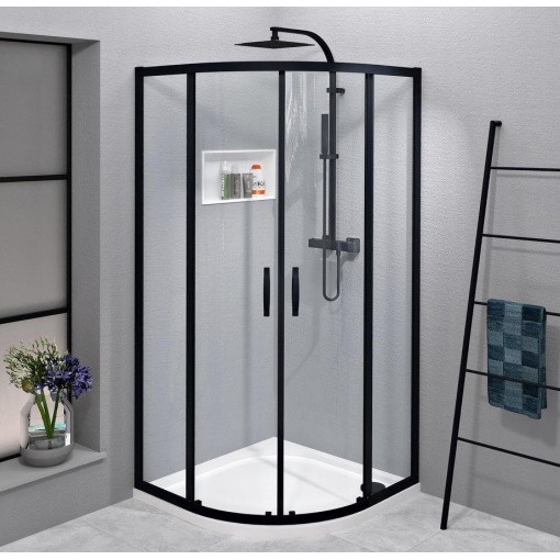 GELCO - SIGMA SIMPLY BLACK Čtvrtkruhový sprchový kout 1000x1000 čiré sklo, GS5510B GS5510B