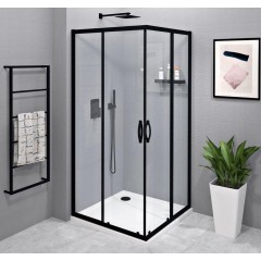 GELCO - SIGMA SIMPLY BLACK Sprchové dveře pro rohový vstup 800, čiré sklo, GS2180B GS2180B