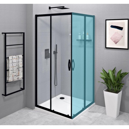 GELCO - SIGMA SIMPLY BLACK Sprchové dveře pro rohový vstup 1000, čiré sklo, GS2110B GS2110B