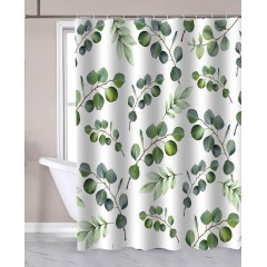 AQUALINE - Sprchový závěs 180x180cm, polyester, eucalyptus ZP015