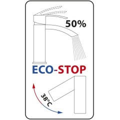 AQUALINE 35 stojánková umyvadlová baterie, ECO kartuše, chrom 52102-01