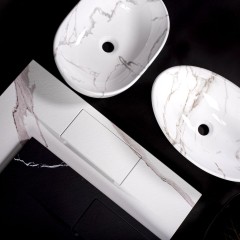 REA - UMYVADLO NA DESKU SOFIA BLACK MARBLE REA-U5611