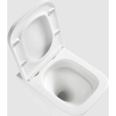 DEANTE Podomítkový rám, pro závěsné WC mísy + SLIM tlačítko chrom + WC INVENA FLORINA /VÍROVÉ SPLACH/ WITH SOFT, včetně soft/close sedátka CST_WC01 051P FL1