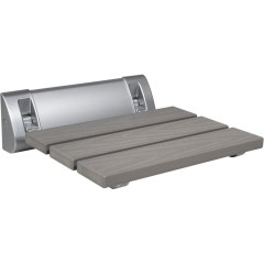 AQUALINE - RAVO sklopné sedátko do sprchového koutu 32x32,5cm, WPC, šedá AE236GR