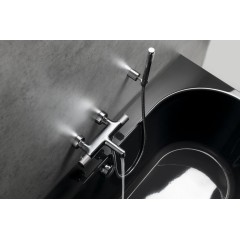SAPHO - SOLARIS nástěnná vanová termostatická baterie, chrom WD010