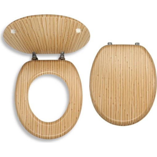 NOVASERVIS - Sedátko dýhované jasan MDF WC/BAMBUS