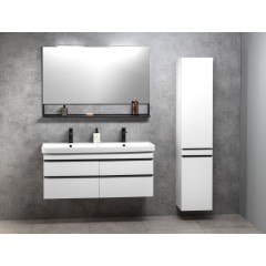 SAPHO - SITIA skříňka vysoká 35x172x32cm, 2x dvířka, levá/pravá, bílá mat SI230-3131