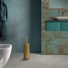 Gedy - JACK WC štětka na postavení, zlato mat 133488