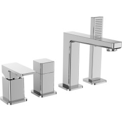 SAPHO - TURSI čtyřprvková baterie na okraj vany, chrom TI052