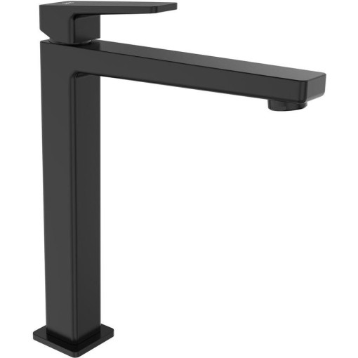 SAPHO - TURSI stojánková umyvadlová baterie vysoká, prodloužená hubice, černá mat TI007B