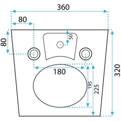 REA - Závěsný bidet Carlo Mini bílá REA-C2276