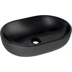 SAPHO - CALEO keramické umyvadlo na desku, 60x42cm, černá mat CA590B