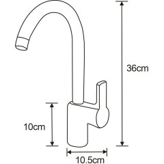 MEXEN - Ebro černá dřezová baterie 671500-70
