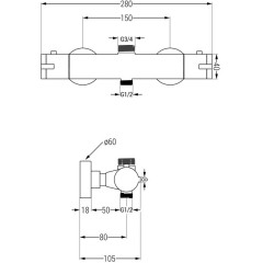 MEXEN - Kai termostatická sprchová baterie bílá 77150-20