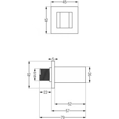 MEXEN - Cube držák sprchy bílá 79350-20