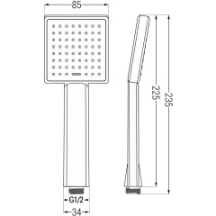 MEXEN - R-45 ruční sprcha 1-funkční zlato 79545-50