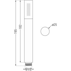 MEXEN - R-70 ruční sprcha 1-funkční chrom 79570-00