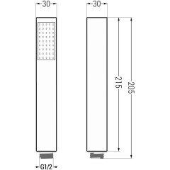 MEXEN - R-77 ruční sprcha 1-funkční chrom 79577-00