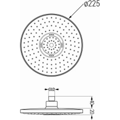 MEXEN - D-05 hlavová sprcha 22 cm bílá 79705-20