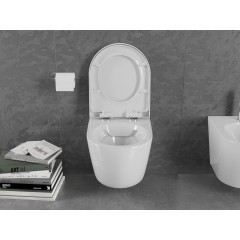 MEXEN - Lena Závěsná WC mísa včetně sedátka, duroplast, bílá 30220200