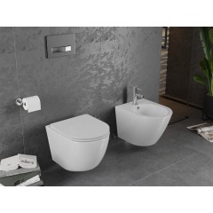 MEXEN - Lena Závěsná WC mísa včetně sedátka s slow-slim, duroplast, bílá 30220300