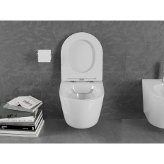 MEXEN - Lena Závěsná WC mísa včetně sedátka s slow-slim, duroplast, bílá 30220300